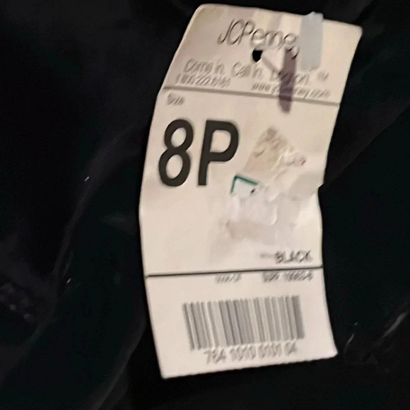 St Johns Bay Skirt Size 8 Petite Knee Length Black Velour Pencil Skirt 5 Pocket - Picture 12 of 12